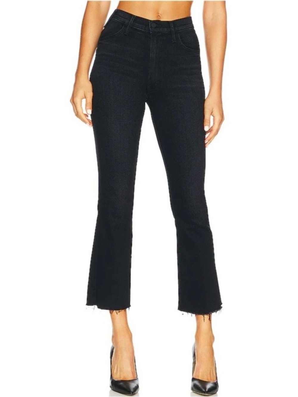 MOTHER Denim The Hustler Ankle Fray Jean in Encounters At Night Wash